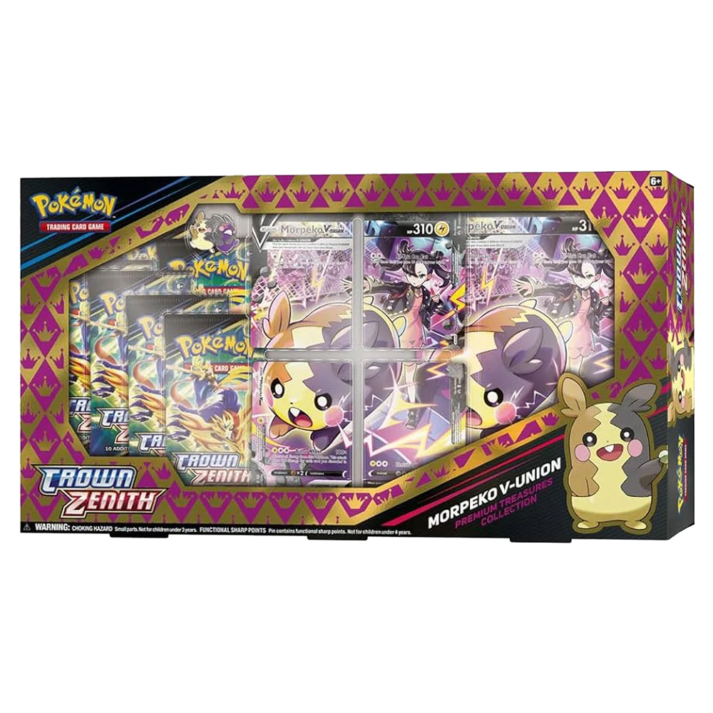 Pokemon - Cofanetto Premium Zenith Supremo Con Tappetino: Morpeko V-UNION - 4 Carte Promo + 5 Booster - Versione Francese - 4